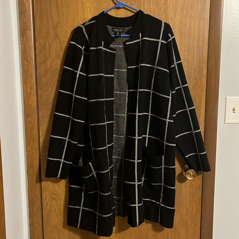 Black and white sweater